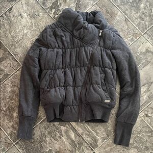 CALVIN KLEIN Performance Cotton Puffer Asymmetrical Zip Coastal Urban Jacket